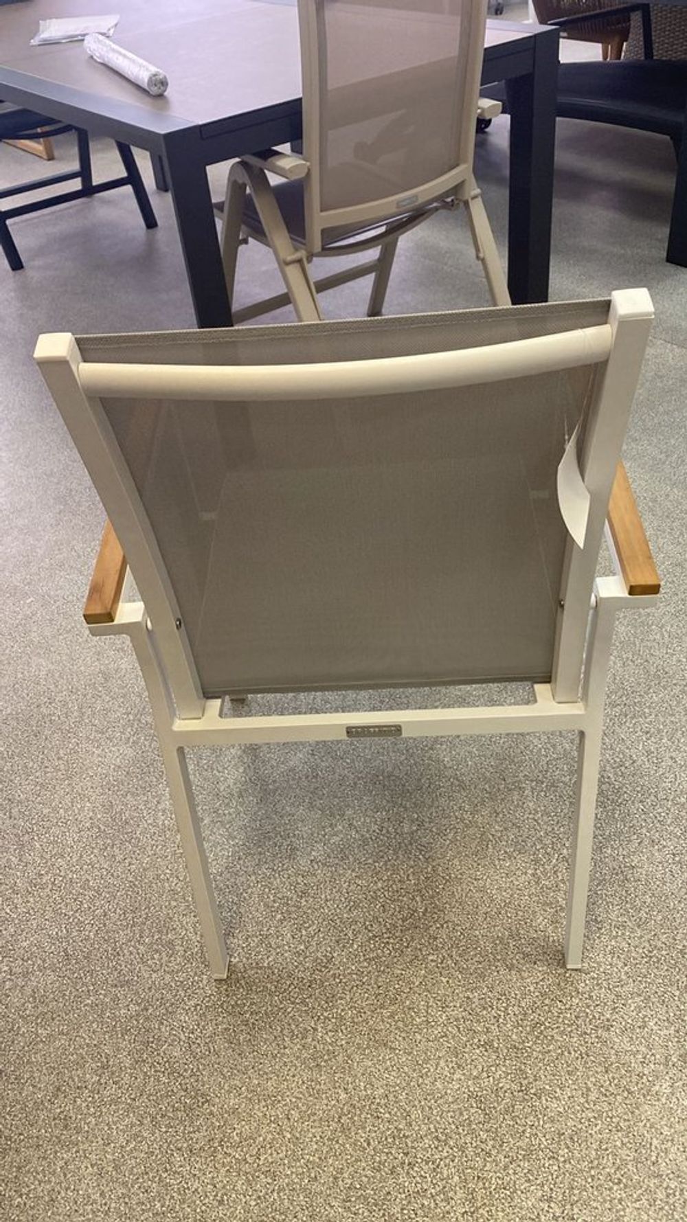 Sater, стул белый/серый, алюминий/текстилен