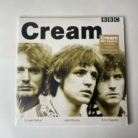 Винтажная виниловая пластинка LP Eric Clapton Cream BBC Sessions (ЕU 2019) (Белый И Кремовый Винил) (Лимитированное Издание № 350)