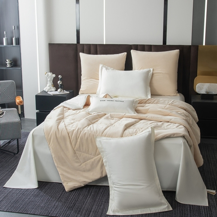 КПБ на резинке Сатин Velvet Premium с Одеялом VPR007, Евро, 4 наволочки, простынь 160*200*25