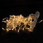 Электрогирлянда уличная ЗОЛОТАЯ СКАЗКА "Бахрома", 100 LED, 2х0,5 м, теплый белый, контроллер, 591299