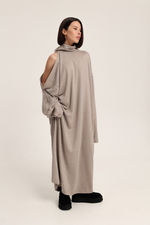 Платье трикотажное на пуговицах