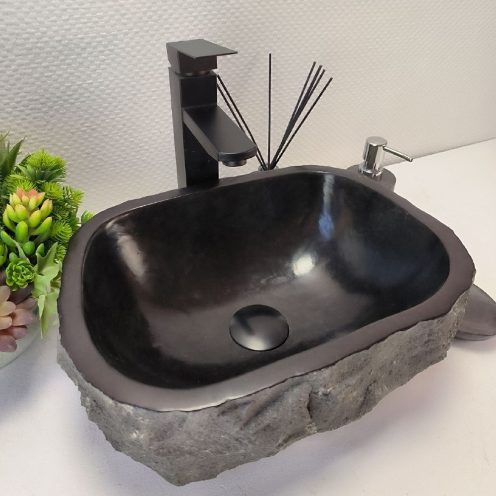 Раковина из андезита Erozy Black EA-63057 38*30*15 113