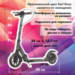 Самокат Urban Scooter Disc Earl Grey Pro, (2024), с дисковым тормозом, складной, городской, двухколесный