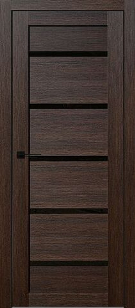 Межкомнатная дверь Turen Becker Эмма ПО (стекло черный лакобель) Браш