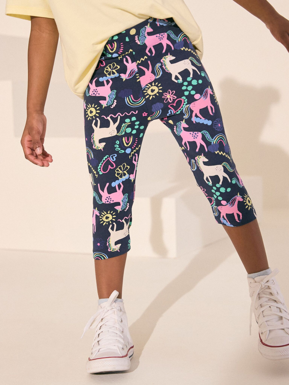 Легинсы укороченные для девочки Next AH9-729, Темно-синий