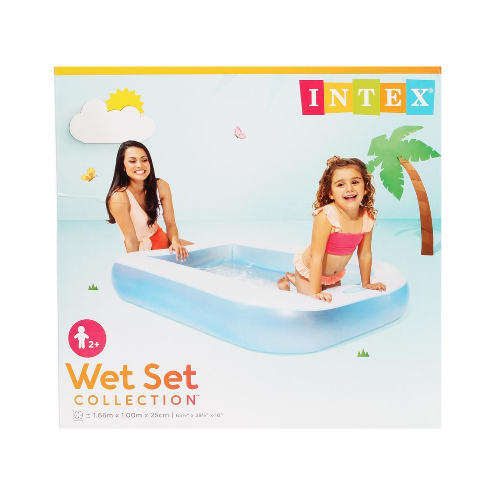 Бассейн надув. 166*100*28см. Rectangular 1-3 лет 57403/589442 (Intex)