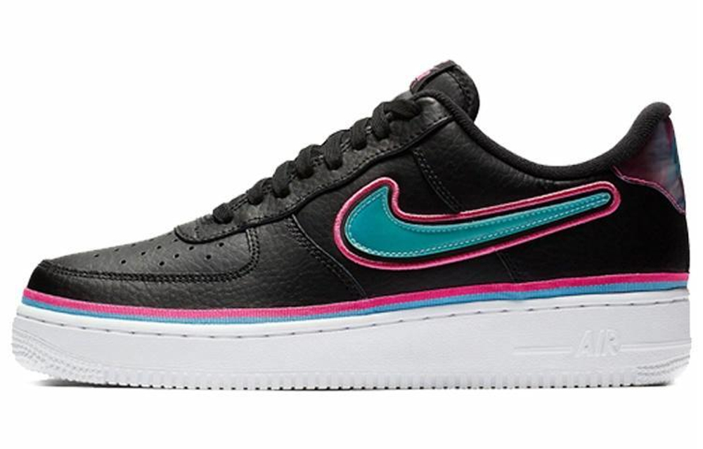 Кроссовки Nike Air Force 1 Sport Nba Black Blue Gale Laser Fuchsia