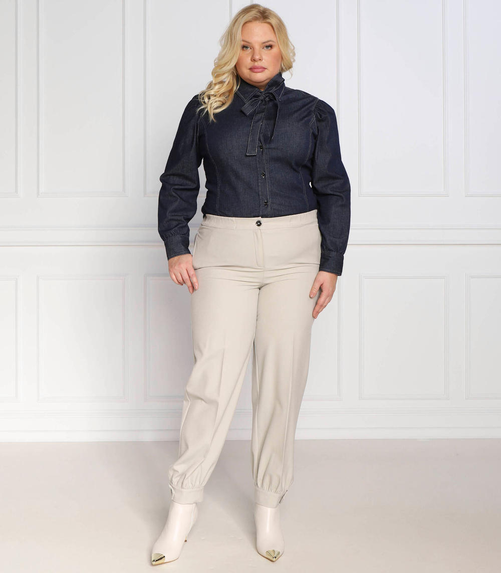 штаны rocco plus size Persona by Marina Rinaldi - бежевый(1134022)