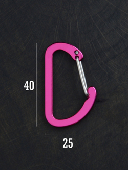 В АССОРТИМЕНТЕ 5 карабинов вспомогательных до 8 кг алюминий 40х25 мм