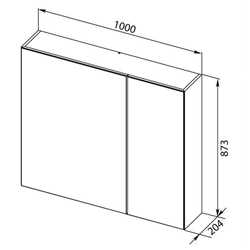 Зеркало-шкаф Aquanet Йорк 100 белый