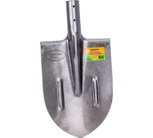 Лопата штыковая остроконечная с пазами, рельсовая сталь