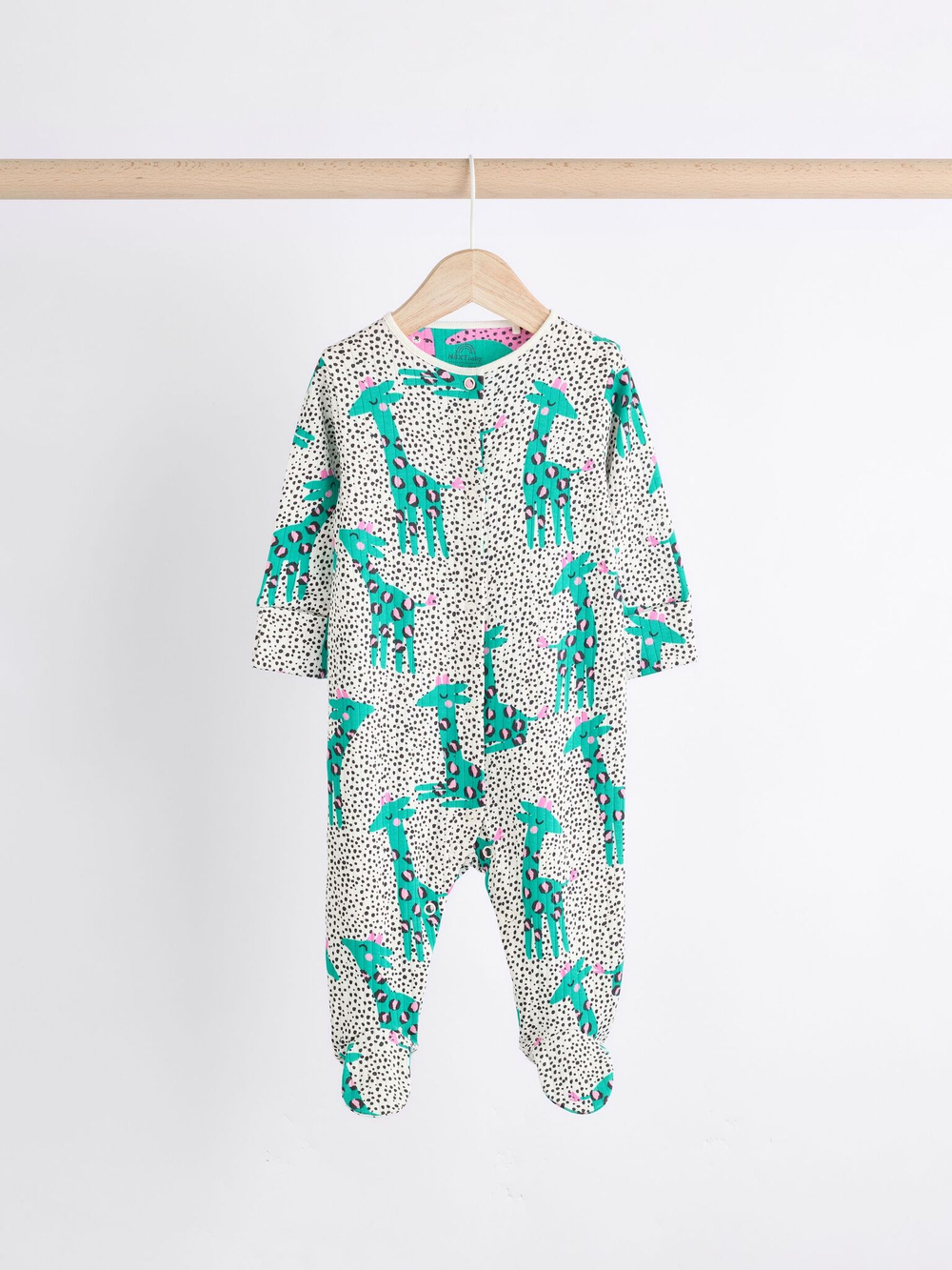 Комбинезон / Cлип для малышей Next B76-747, 3 шт., Розовый, Зеленый