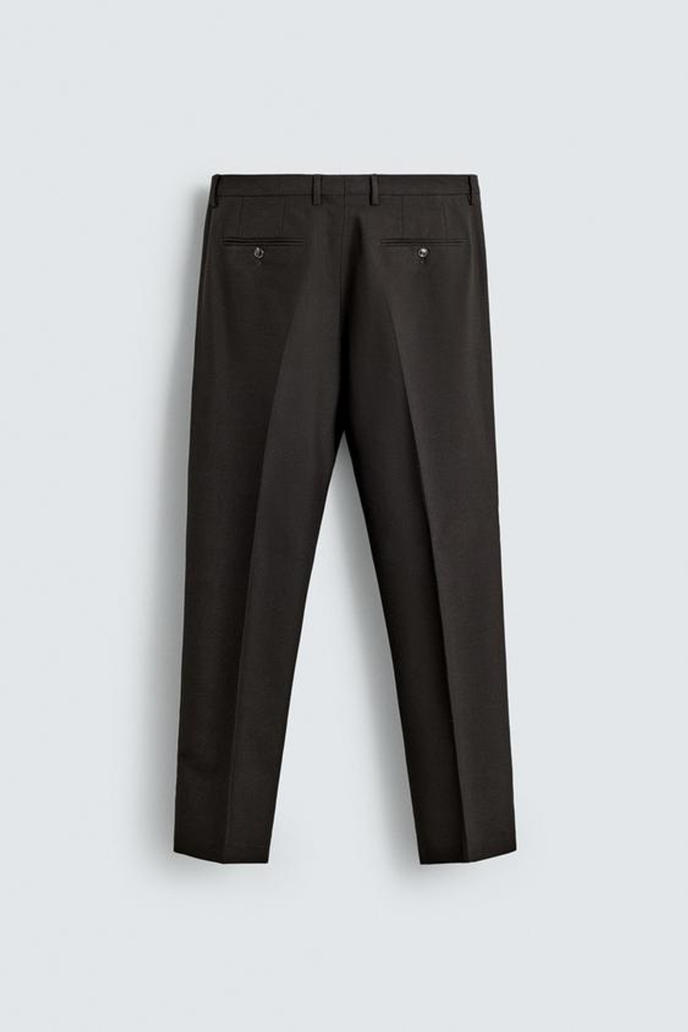 ZARA КОСТЮМНЫЕ БРЮКИ С УЗОРОМ «ГУСИНАЯ ЛАПКА», ТЕМНО-КОРИЧНЕВЫЙ