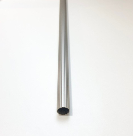 Труба рифленая металлическая d16 мм, цвет хром матовый