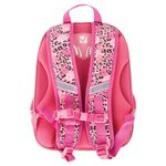 Ранец BRAUBERG QUADRO, 3 отделения, с брелком, "Pink leopard", 37х28х18 см, 229950
