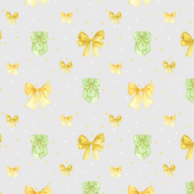 Акварельные банты на сером фоне