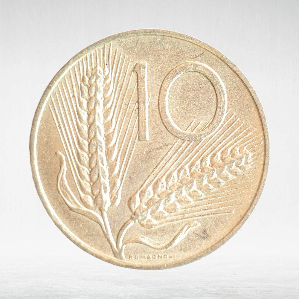 Italy 10 Lire 1971 R, VF