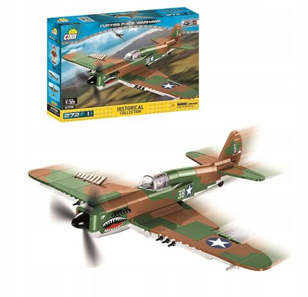 Конструктор пластиковый Cobi P-40E Warhawk - Истребитель - 272эл. - Коби 5706