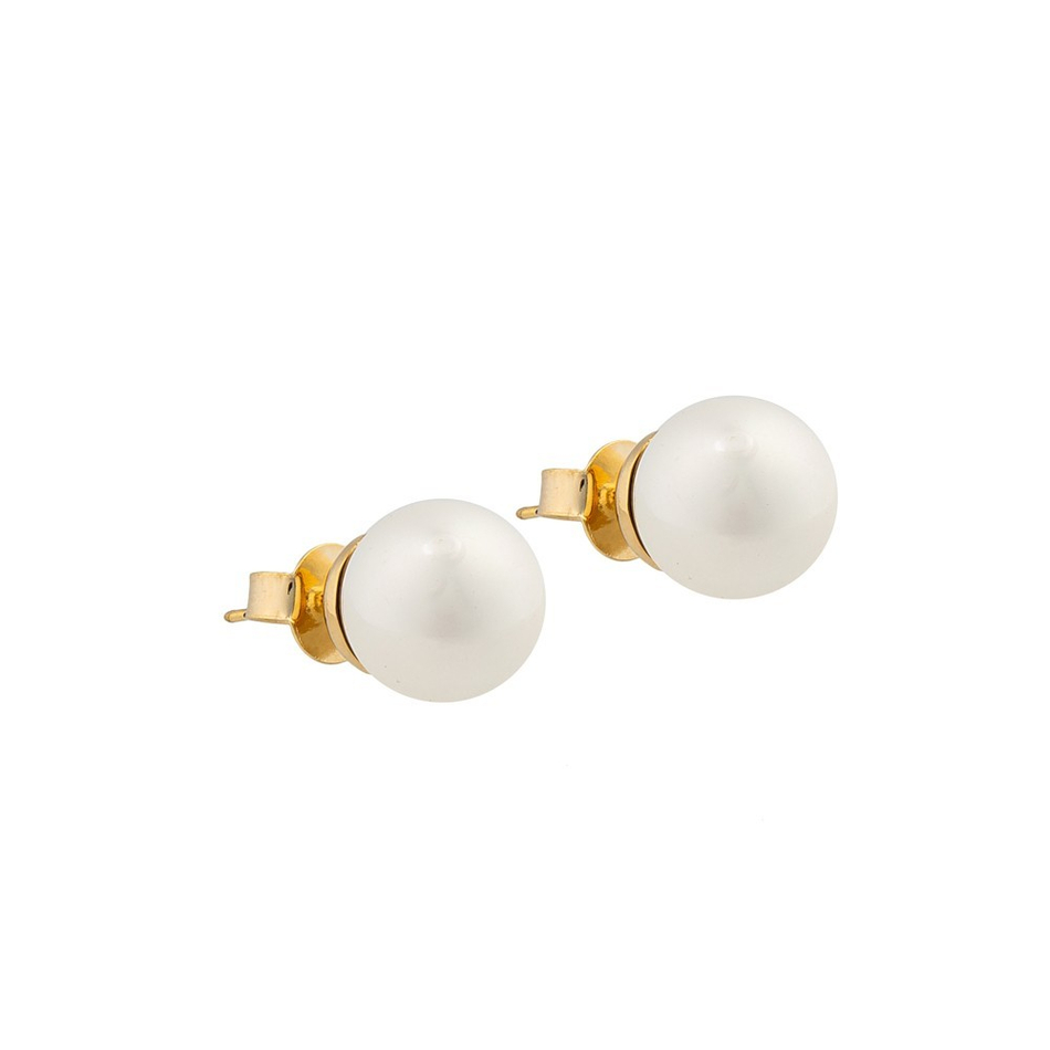 Серьги пусеты Possebon White Pearl A0656.1 BW/G