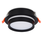 Светильник встраиваемый, GX53, D110xH50мм, IP20, черный, без лампы