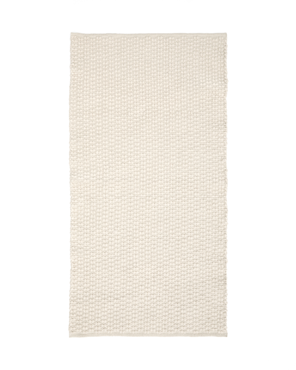 Ковер Mascarell из хлопка и полиэстера белого цвета 70 x 140 см