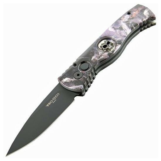 Складной нож Pro -Tech TR-2-Ghost Rider Bruce Shaw, PR/TR-2-GR-B c клинком из стали 154CM, рукоять алюминий
