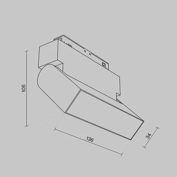 Трековый светильник Базис поворотный / Basis Rot S35   3000K  10Вт Technical tr013-2-10w3k-b