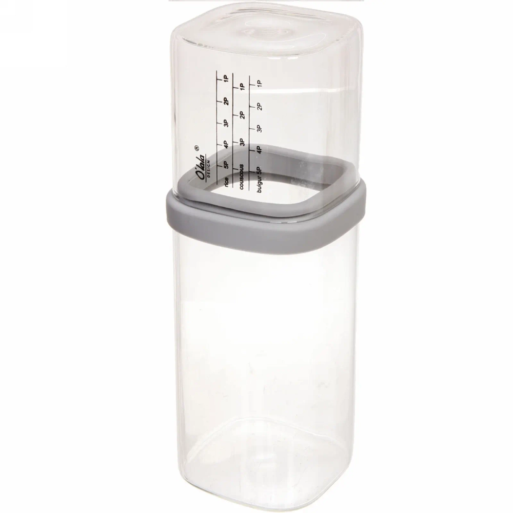 Банка для продуктов стеклянная 700мл «O'lala» с мерный стаканом