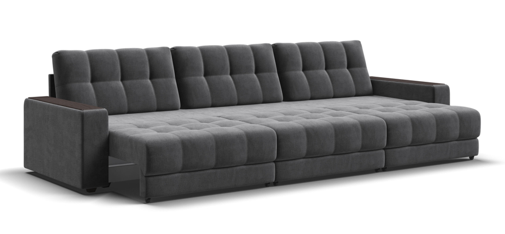 Диван Босс Гранд Велюр Монолит серый