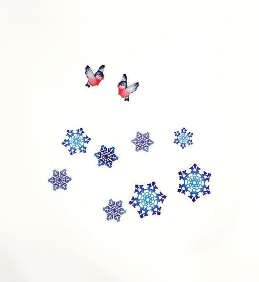 Новогодние многоразовые наклейки, 26 * 30 см