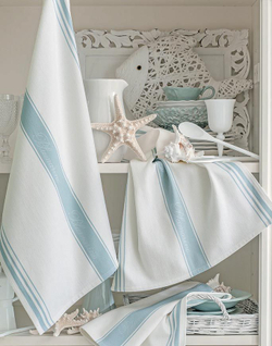 Набор кухонных полотенец 3шт Blumarine Canovacci Pranzo голубой Италия