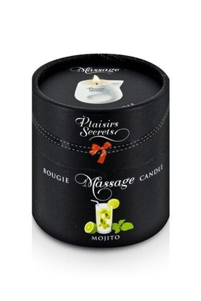 Массажная свеча с ароматом мохито Bougie de Massage Mojito - 80 мл. (Цвет: белый)