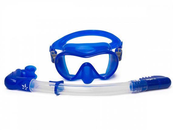 Набор маска+трубка Sargan Агидель ярко-синий