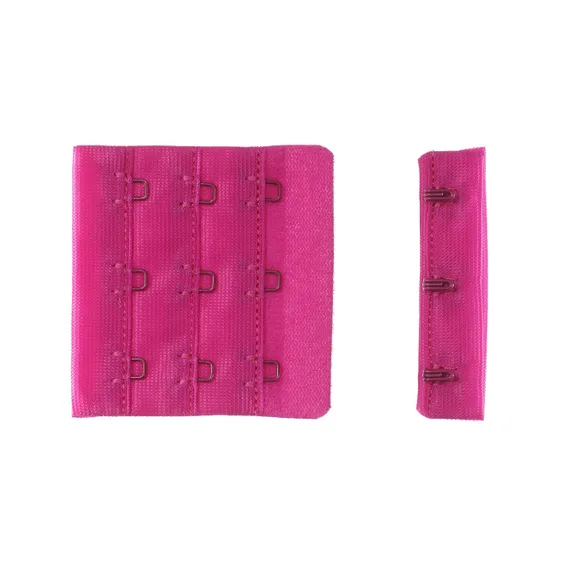 Застежка с крючками фуксия 3 ряда, 57*55 мм