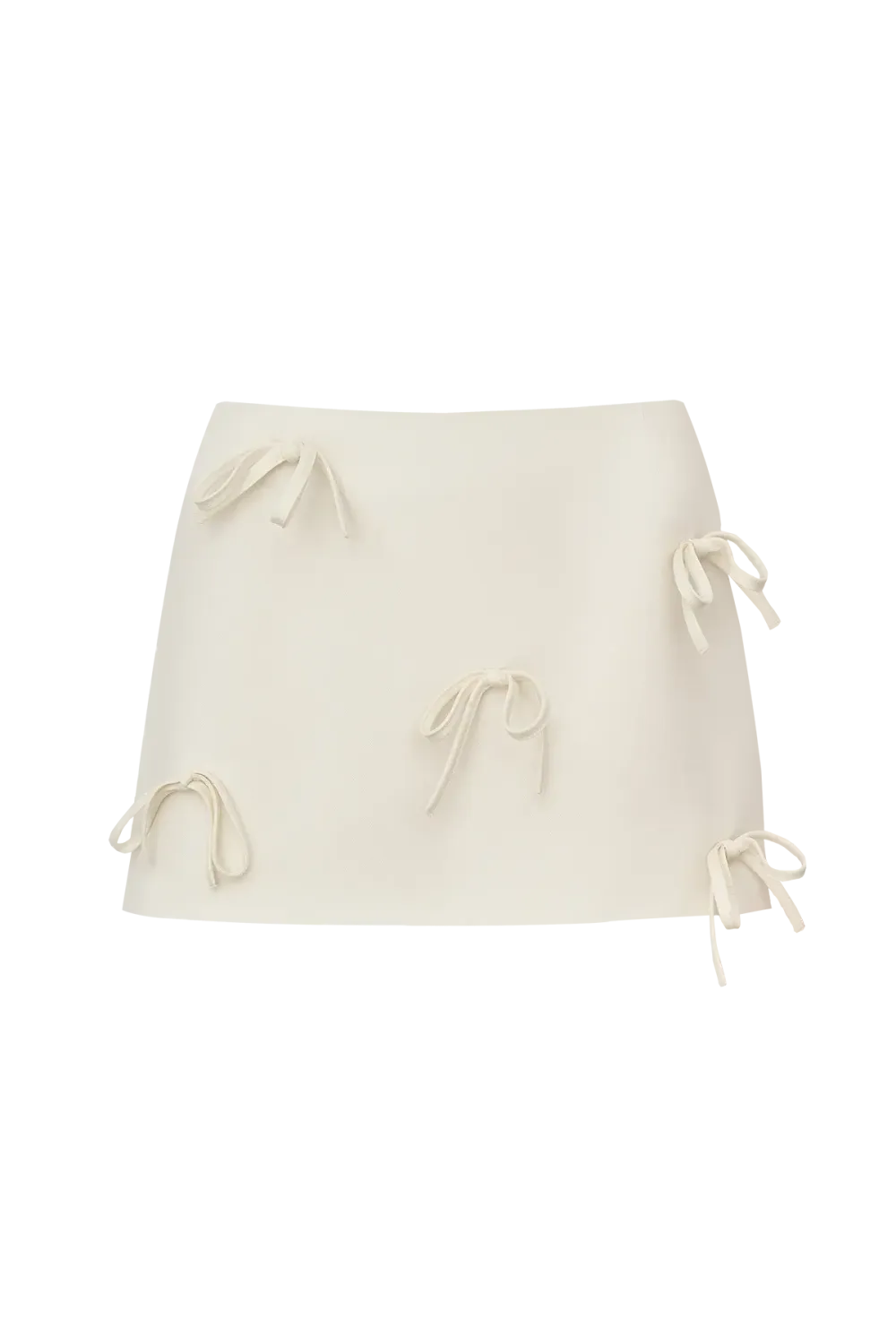 Юбка мини (И сбоку бантик), молочная