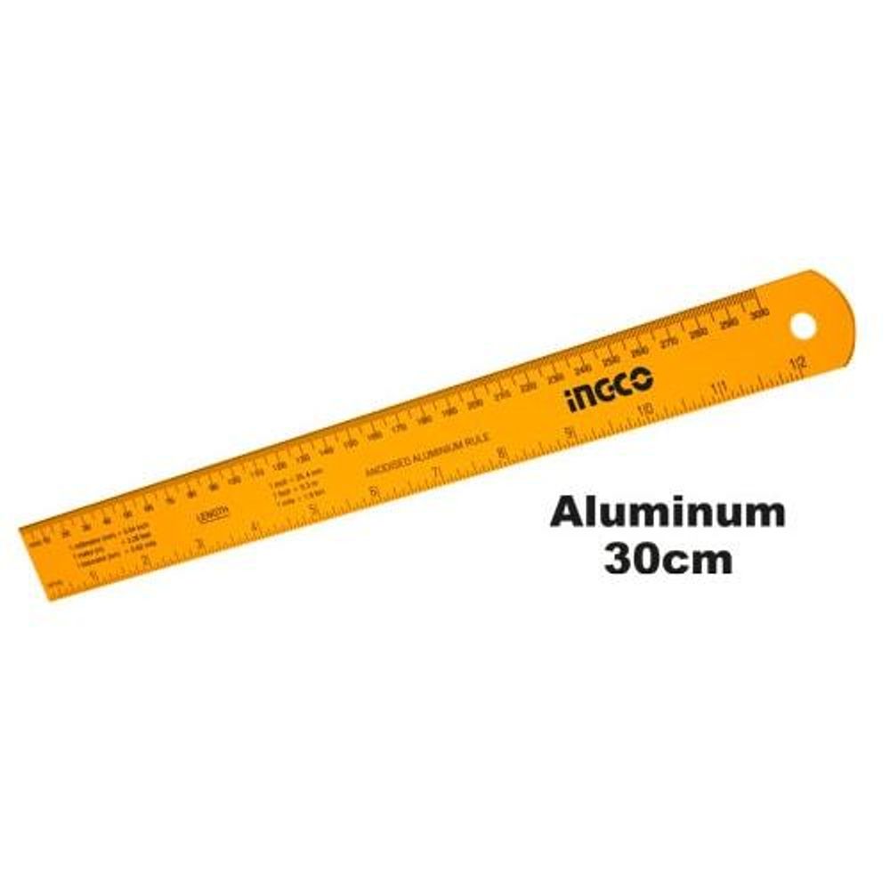 Линейка из анодированого алюминия 300х30х0,7 мм INGCO HSR23002
