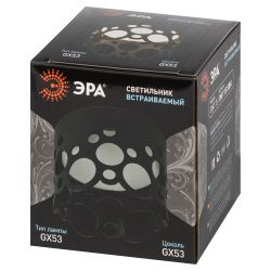 Светильник встраиваемый ЭРА DK115 SBK под лампу GX53 черный матовый