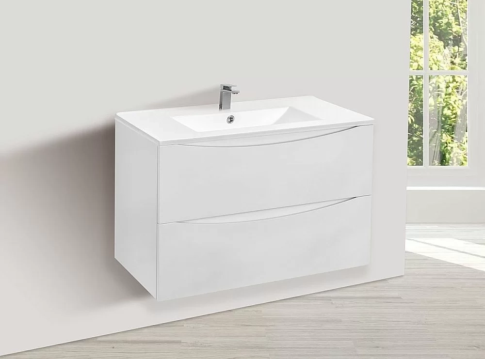 Тумба с раковиной Vincea Mia VMC-2MC800GW + VBS-13980 800 G.White