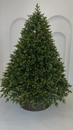 Елка с гирляндой «Эрмитажная» (Литая хвоя) 210 см / 2,1 м