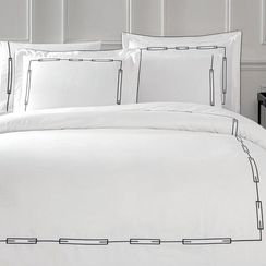Постельное белье CHANEL черная вышивка deluxe TIVOLYO HOME Турция