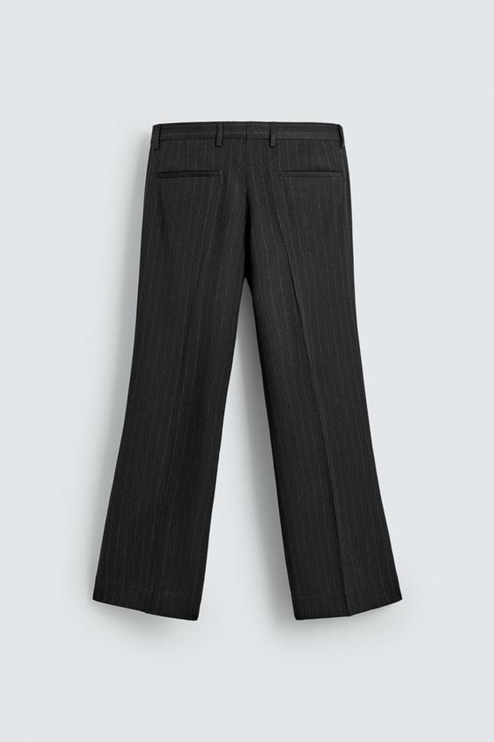 ZARA БРЮКИ В ПОЛОСКУ, ТЕМНО-СЕРЫЙ