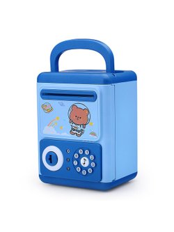 Игрушка Копилка Мишка в космосе, цвет голубой (5962D)