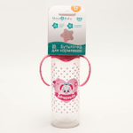 2969808 Бутылочка для кормления с ручками «Доченька», 250 мл, от 0 мес., цвет розовый