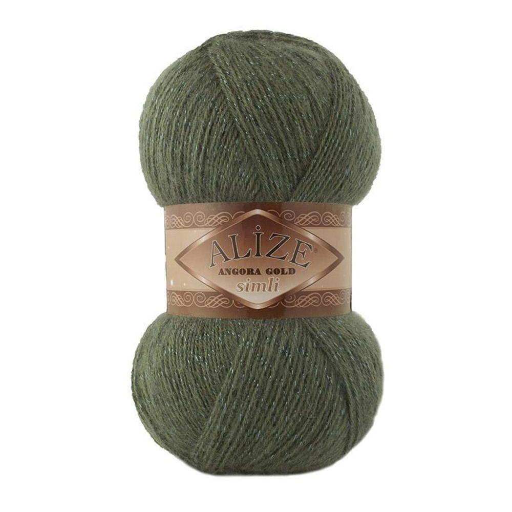 Пряжа Angora Gold Simli, 100 г, 500м, 20%шерcть,75%акрил,5% металлик (цена за 1 шт)