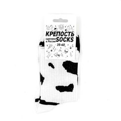 Носки КРЕПОСТЬ Коровка, белый