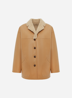 Двусторонняя дубленка Cozy Intelligent Camel