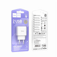 Сетевая зарядка 2-USB 2.4А Hoco C141A Белый