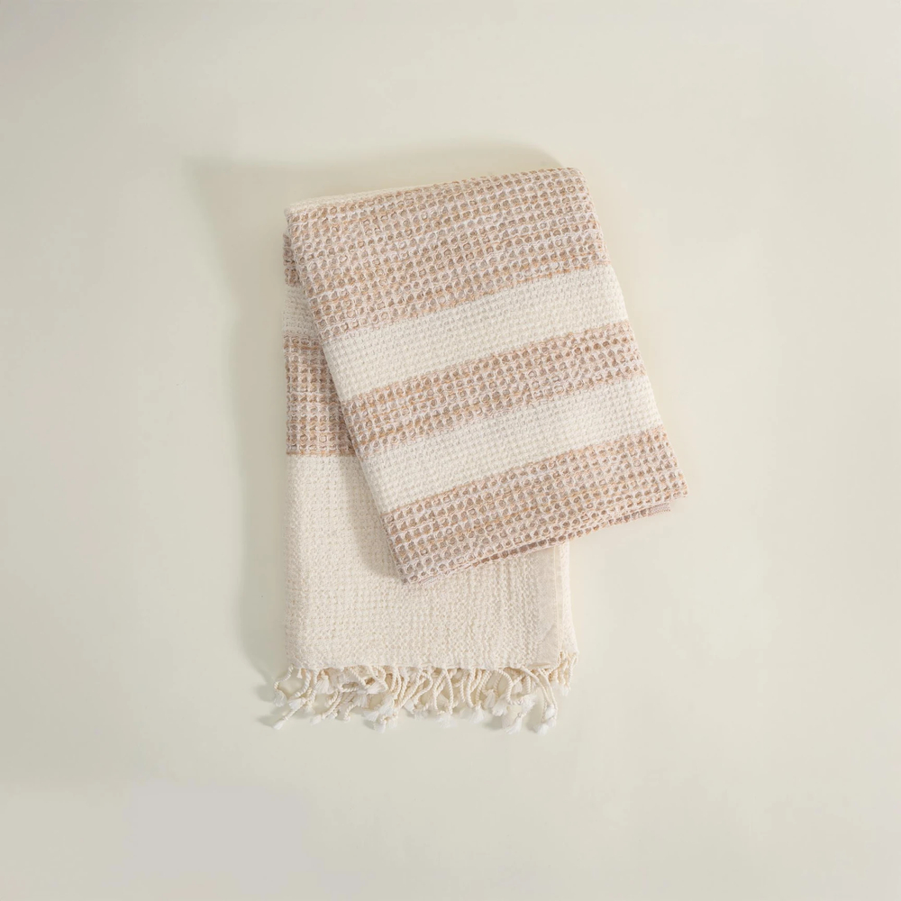 Вафельное полотенце Ikra 90x180 | бежевый