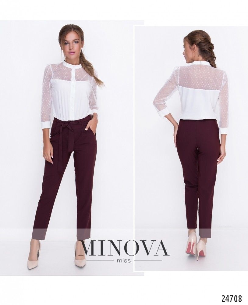 Брюки 1092-бордо Minova