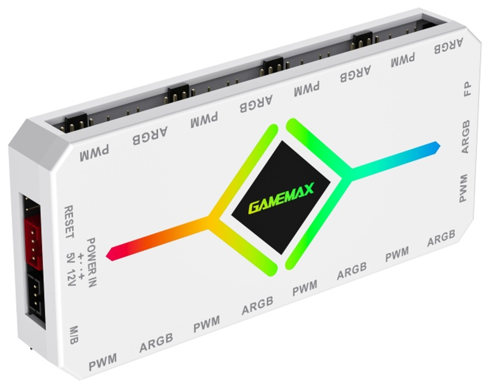 Разветвитель Game Max V4.0 ARGB HUB PWM WH SATA
